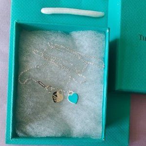 Authentic TIFFANY & CO Double Mini Hearts Necklace